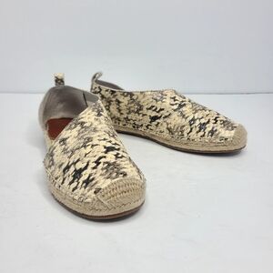 1. State Dela Roccia Snake Embossed D'Orsay Leather Espadrille Size 6.5‎